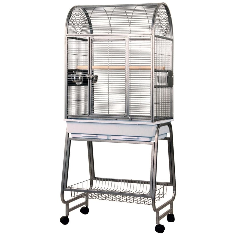 Cage pour perroquets villa nora gris 67,7 x 51,5 x 154 cm