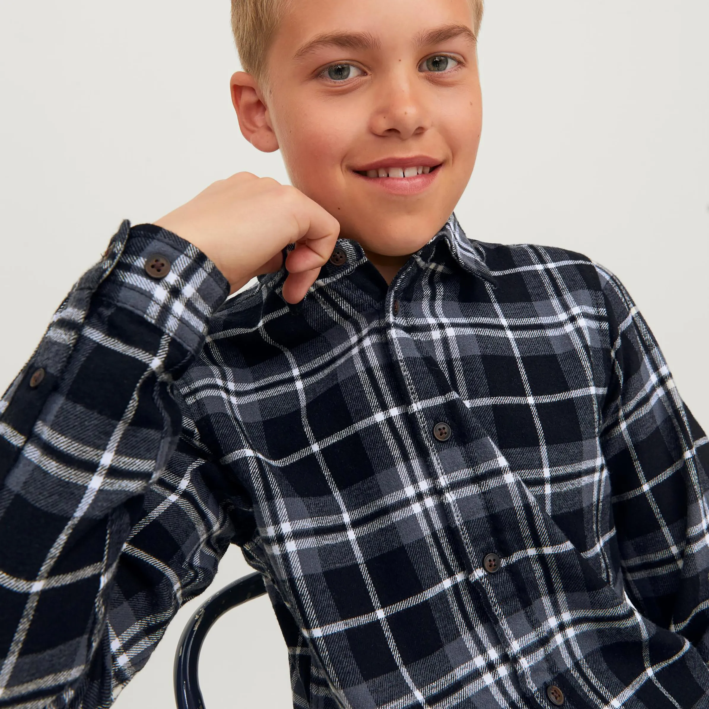 Jack&Jones Junior JJPLAIN FALL CHECK SH Hemd