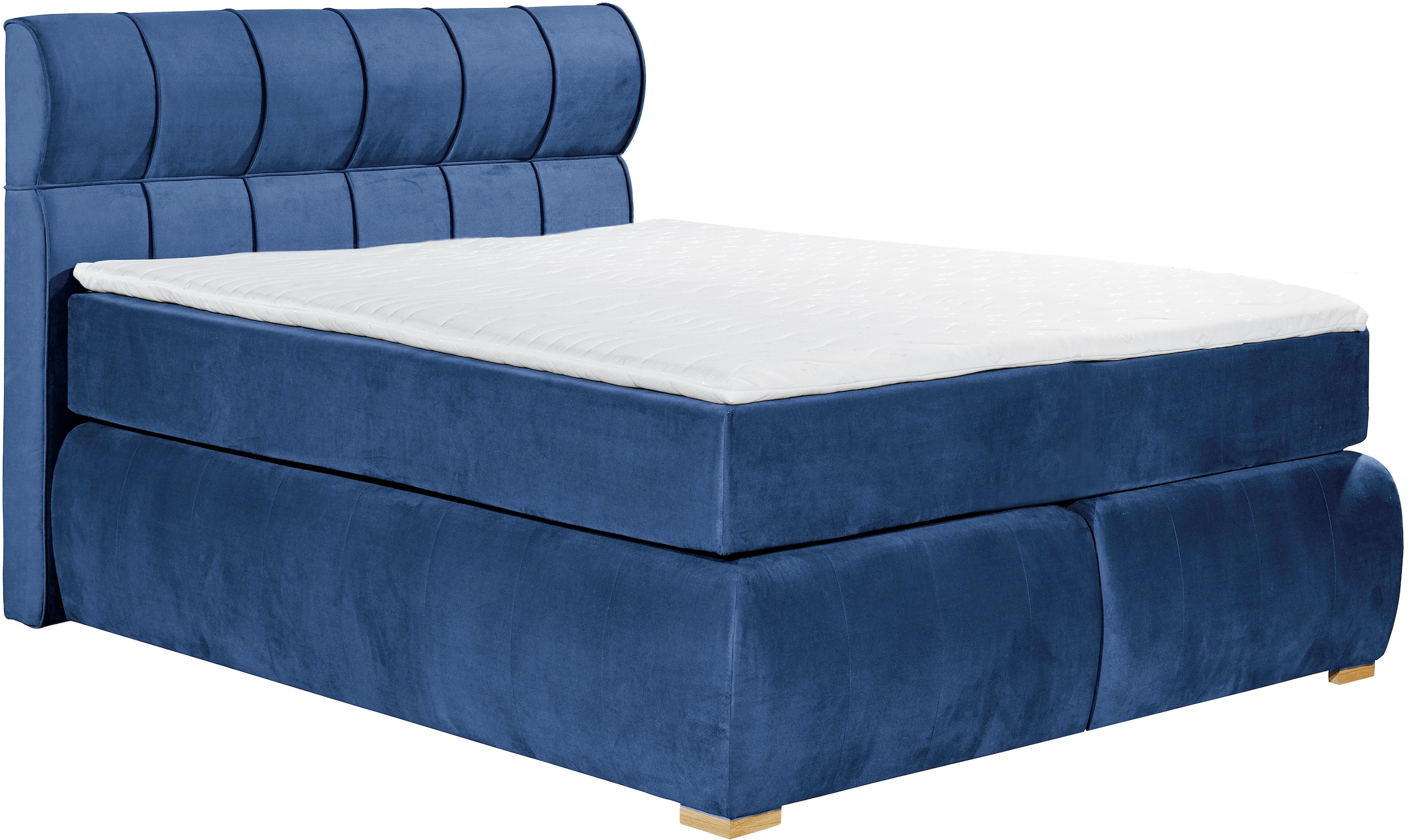 PLACES OF STYLE Boxspringbett »Felicia« in H4, inkl. Topper und Bettkasten
