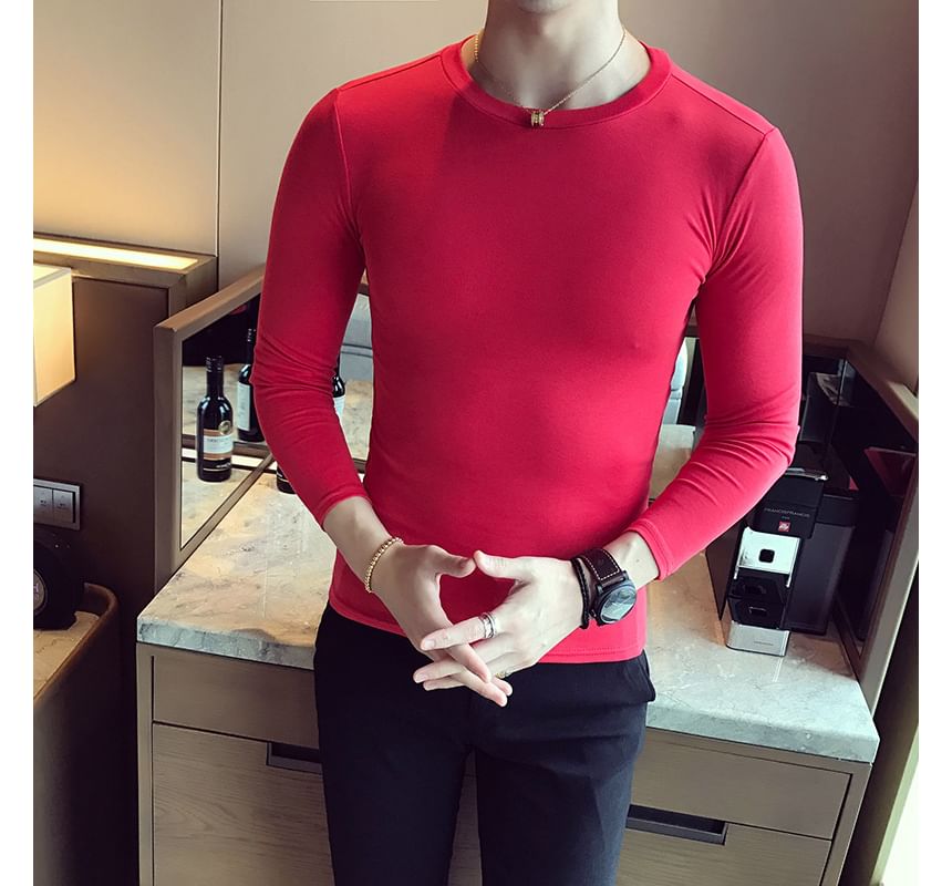 Andrei - T-shirt met lange mouwen en ronde hals
