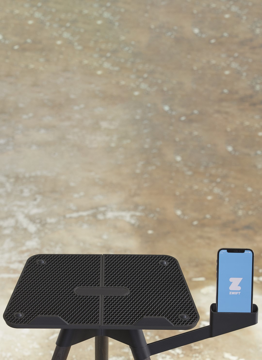 Tons Laptop Stand Mat sort med Holder til Smartphone