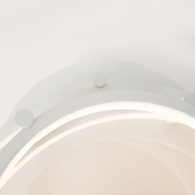 Moderne plafondlamp wit incl. LED en dimmer- Rondas