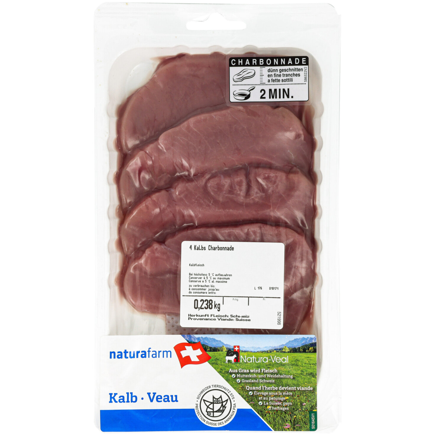 Naturafarm Natura-Veal Charbonnade 4 Stück ca. 240g