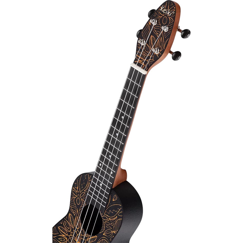 Ortega Keiki K2SS-OKC Soprano Size Ukulele Orange Kaleidoscope sopraan ukelele set
