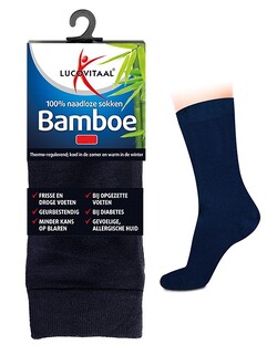 Lucovitaal Bamboe Sokken Blauw 43-46 1PR
