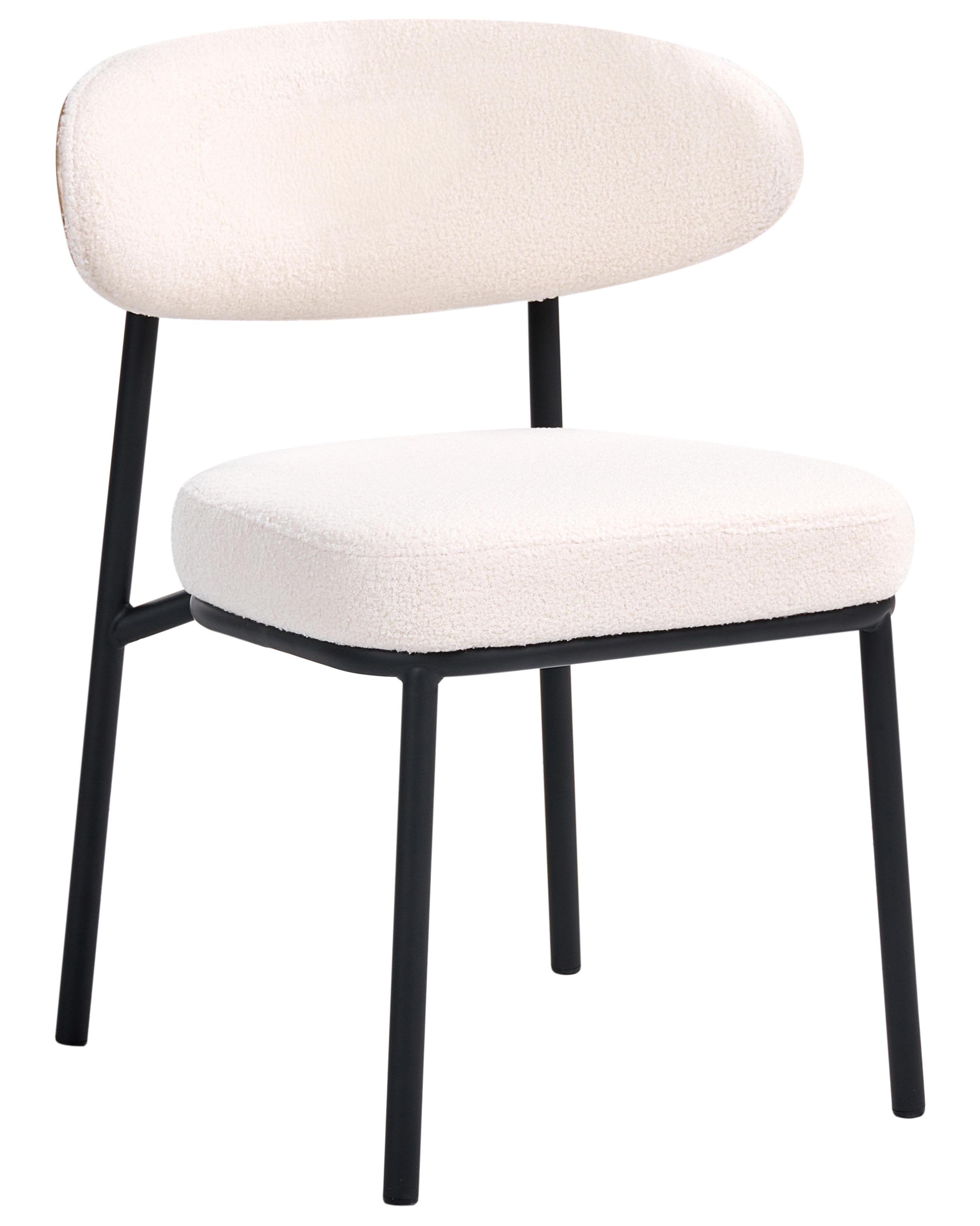 Set van 2 eetkamerstoelen WINTON Bouclé Gebroken wit