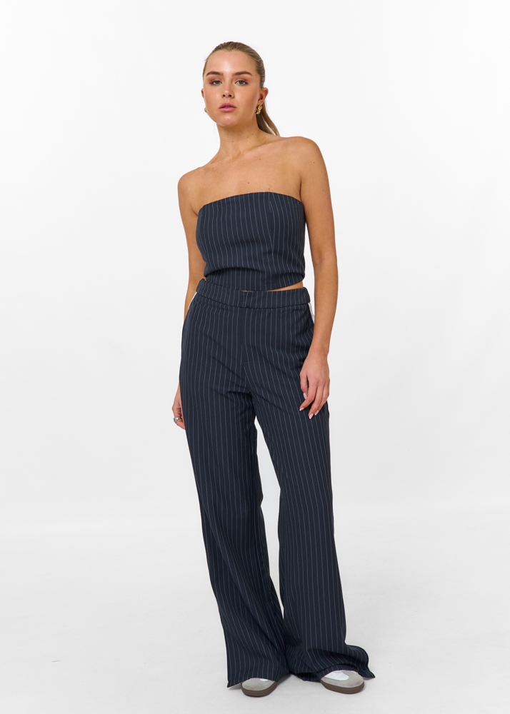 Tara strapless top donkerblauw
