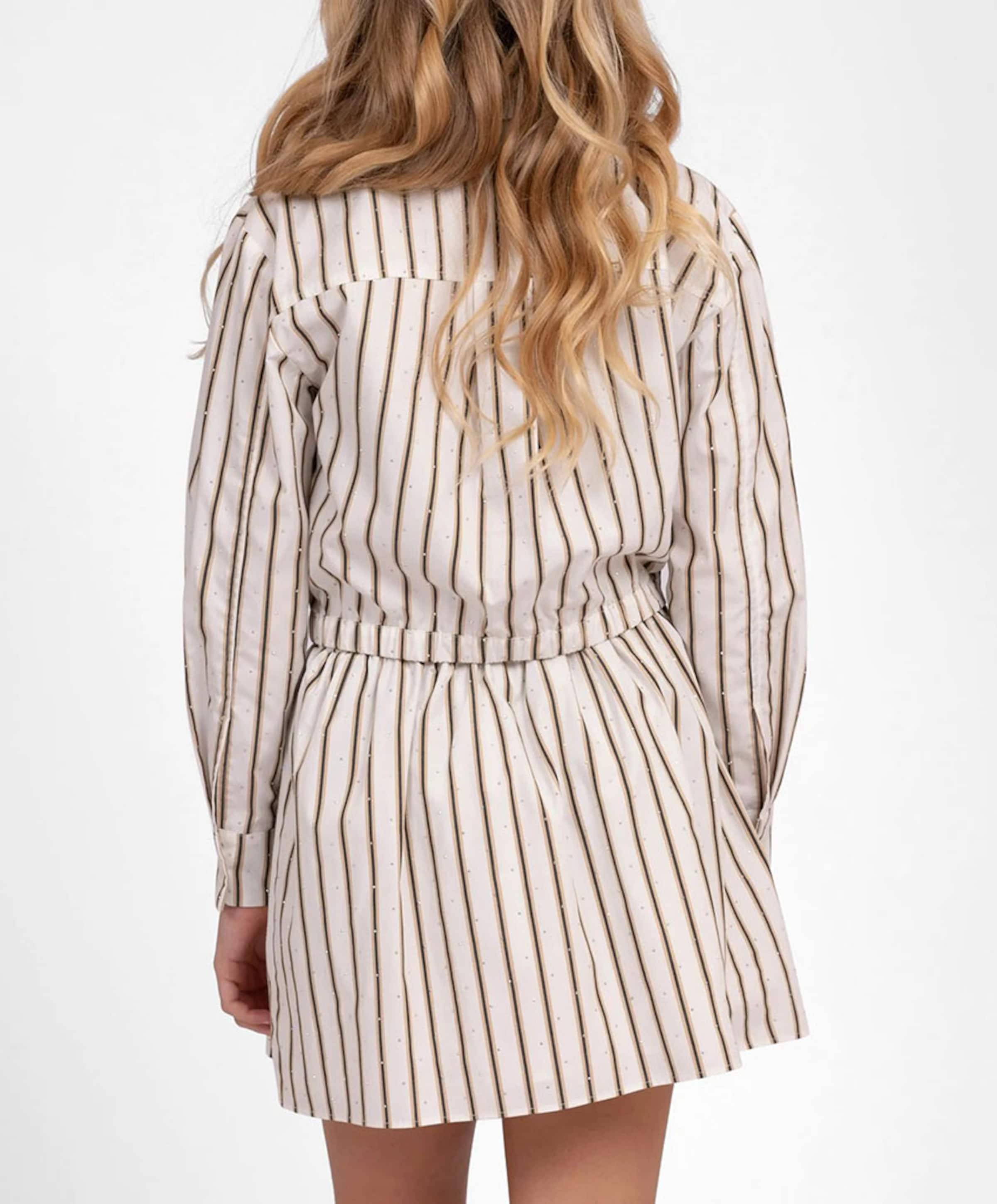 NIK & NIK Meisjes blouse lange mouw beige