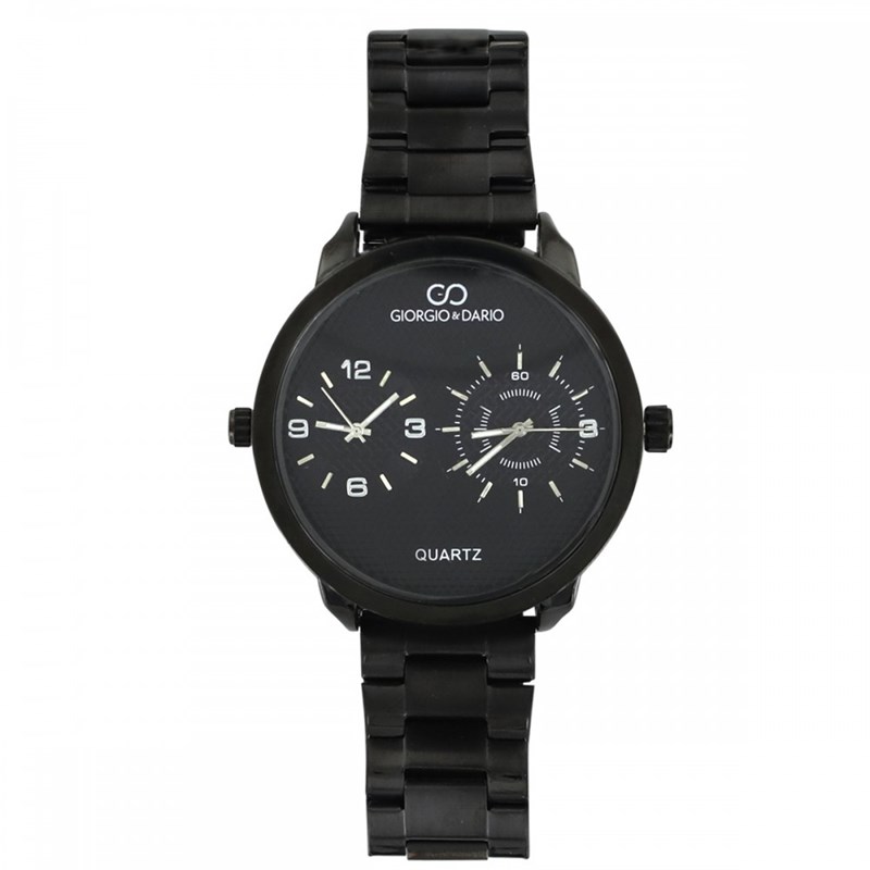 Coffret montre Homme GIORGIO bracelet Acier Noir