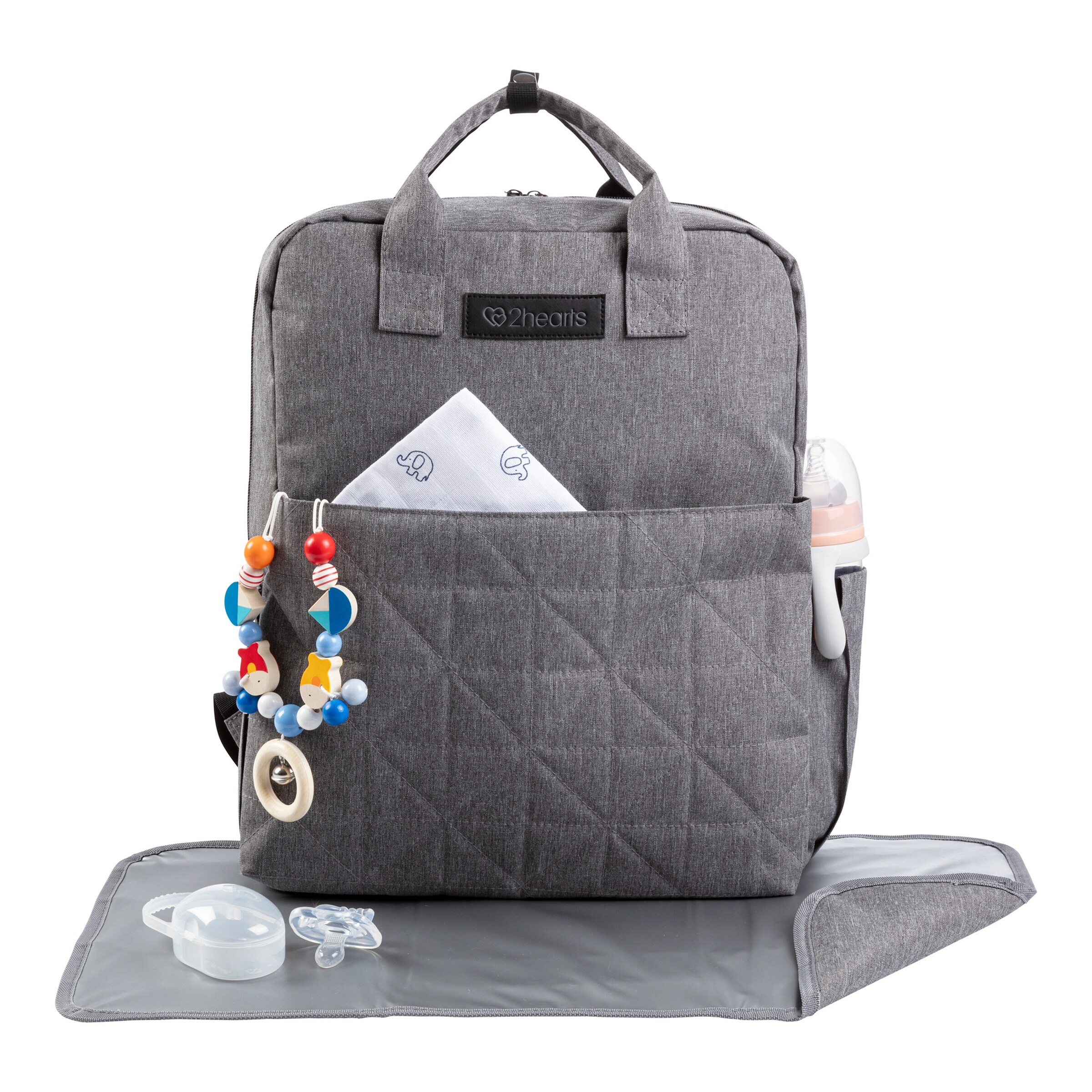 2hearts Wickelrucksack Classic grau
