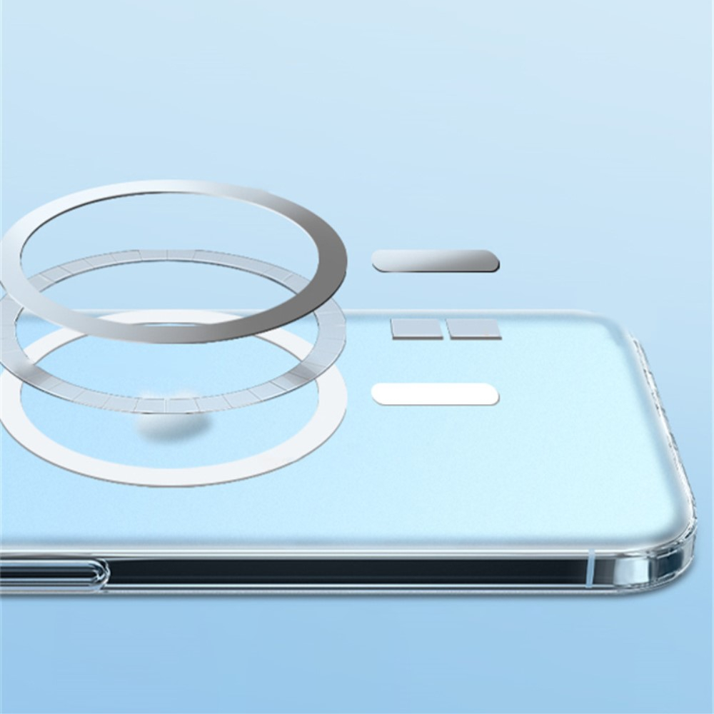 iPhone 15 MagSafe Hybrid Hülle TPU Bumper Acryl Rückseite - Sakura Blumen