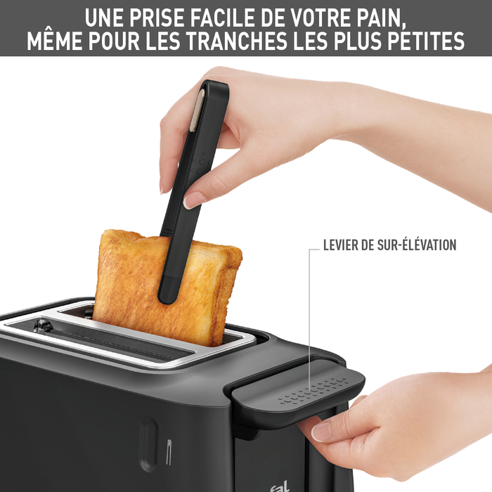 Grille-pain  Includeo 2 fentes extra-larges, utilisation facile