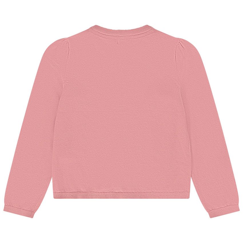 Gilet en tricot uni et lurex pour fille - Multicolore