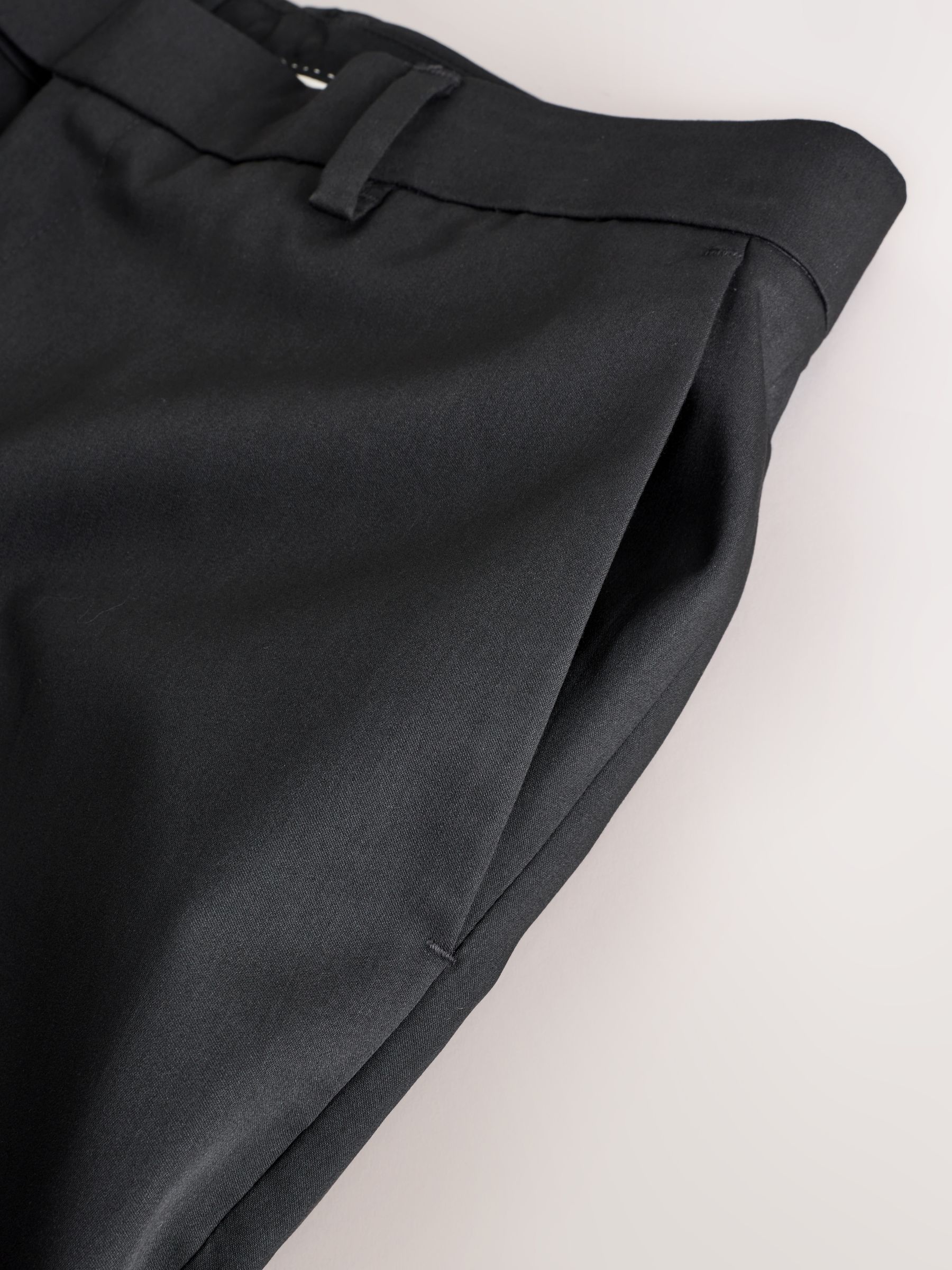 Zwart - Slim-fit smoking pantalon