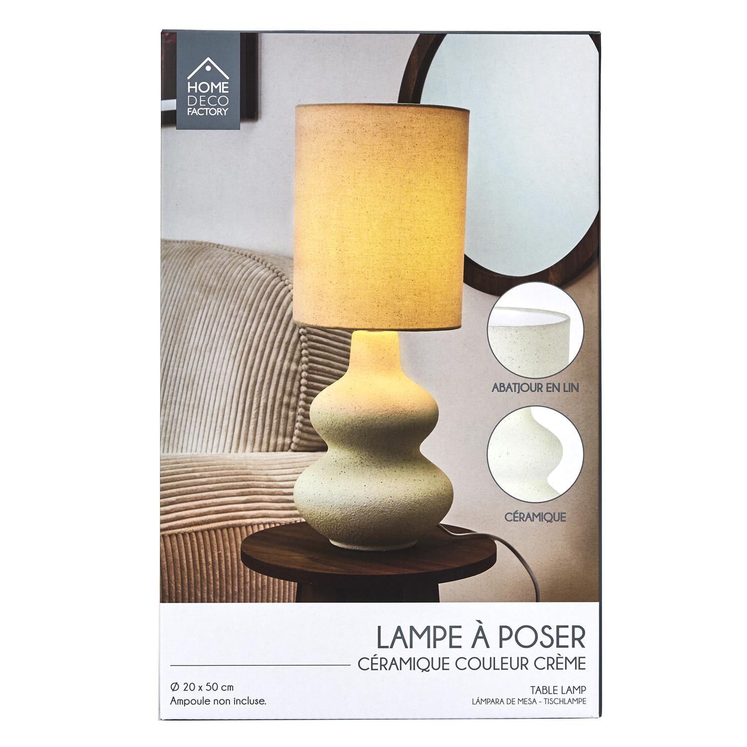 LAMPE CERAMIQUE CREME H.50CM