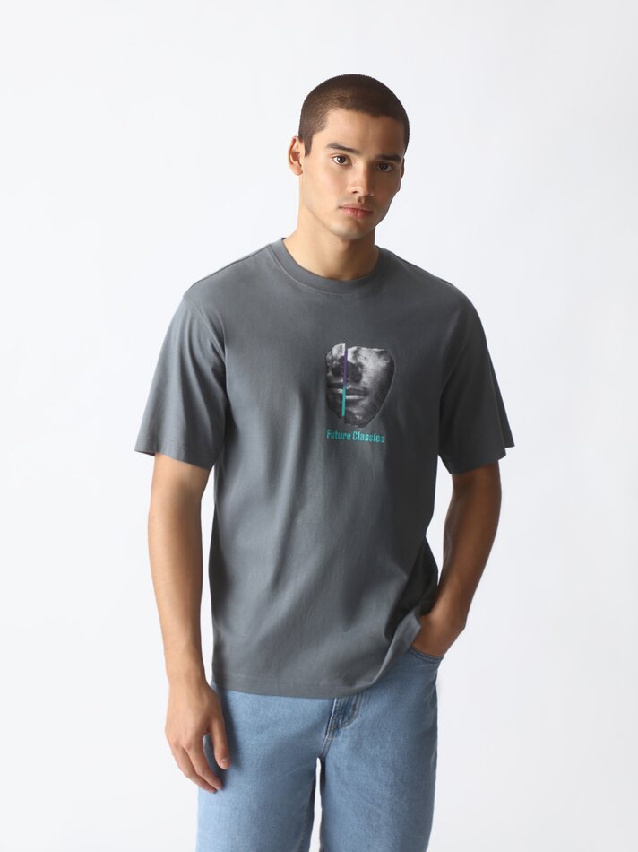 Camiseta estampada - Chumbo