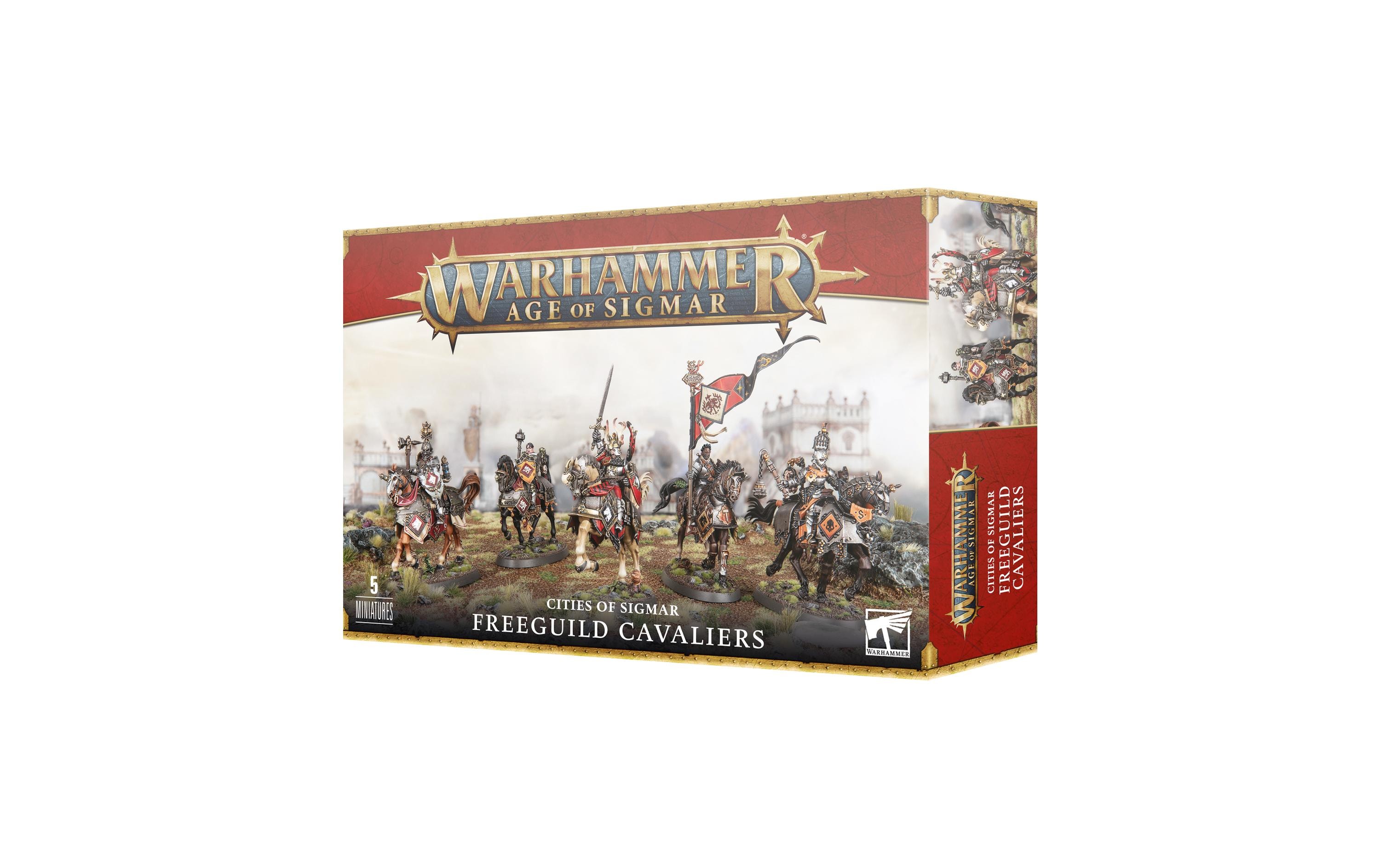 Figurenset Warhammer Age of Sigmar Freigilden-RitterWarhammer Age of Sigmar Miniaturen: Freeguild Cavaliers