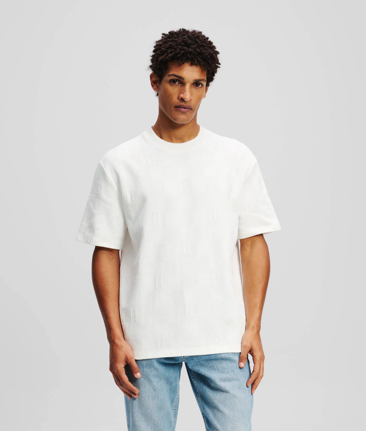 T-SHIRT KL MONOGRAM VÉRIFIÉ - Blanc