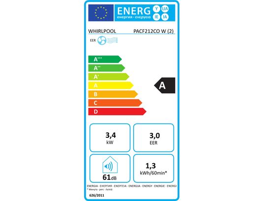 WHIRLPOOL - Climatiseur mobile PACF212COW