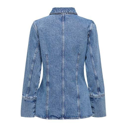 ONLY Nara Fitted Denimskjorte, Medium Blue Denim, M