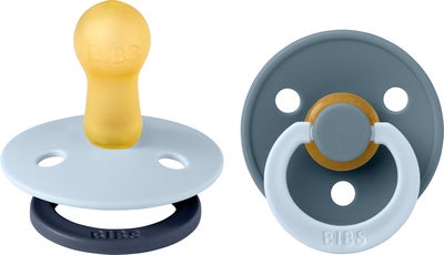 BIBS Studio Colour Fusion Smokk 2-Pakk Str 2, Baby Blue Petrol mix
