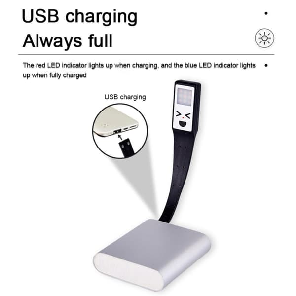 Clip-On boklys Tre boklampe Lysstyrke Justerbar leselampe