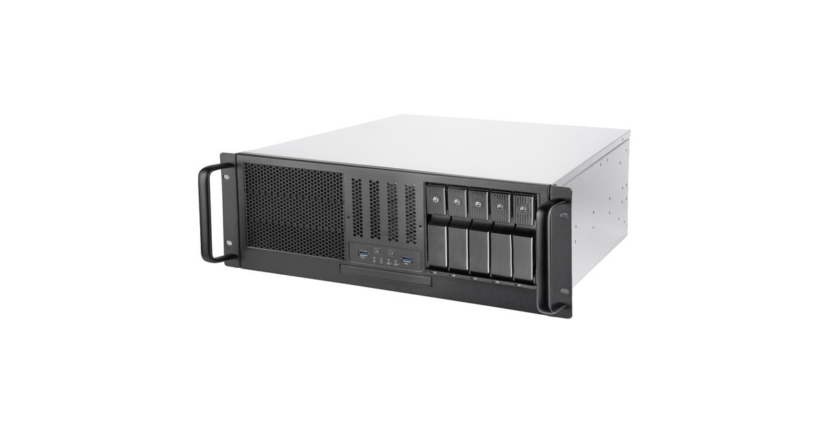 SilverStoneRM41-H08 rack behuizing  (Zwart | 2x USB-A 3.2 (5 Gbit/s))