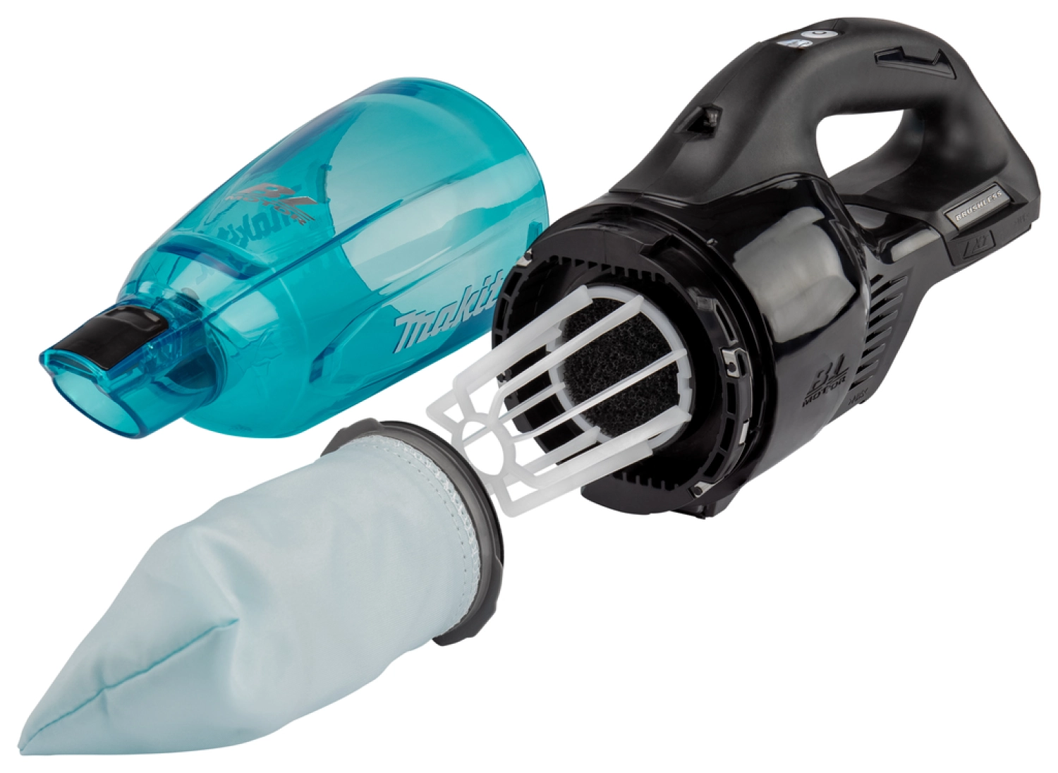 Makita DCL281FRTB 18V Li-Ion accu steelstofzuiger zwart set (1x 5,0Ah) - 1500l/min - koolborstelloos