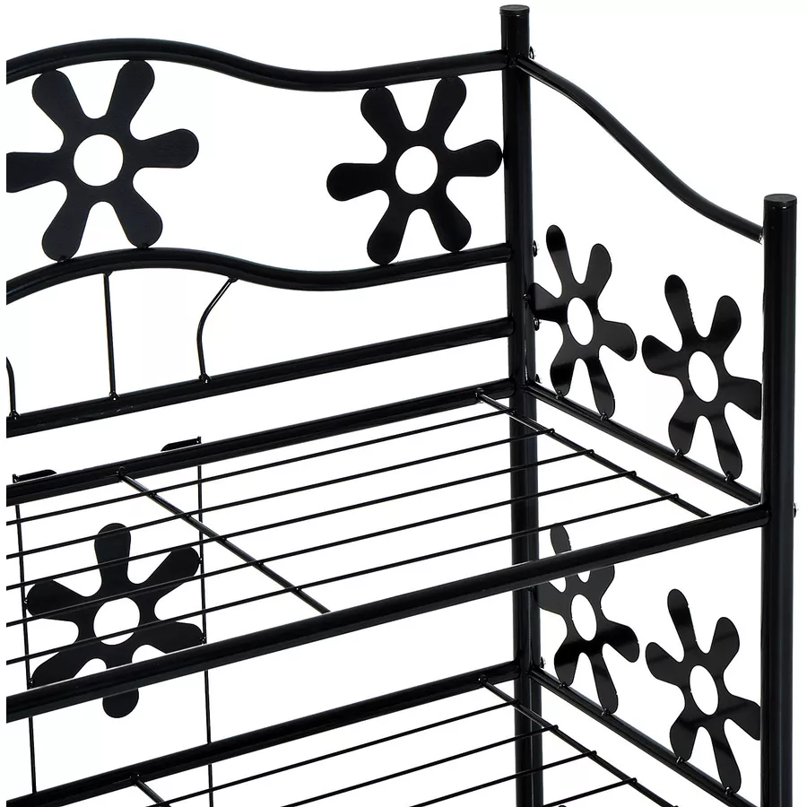 HOMCOM Standregal mit 4 Etagen schwarz