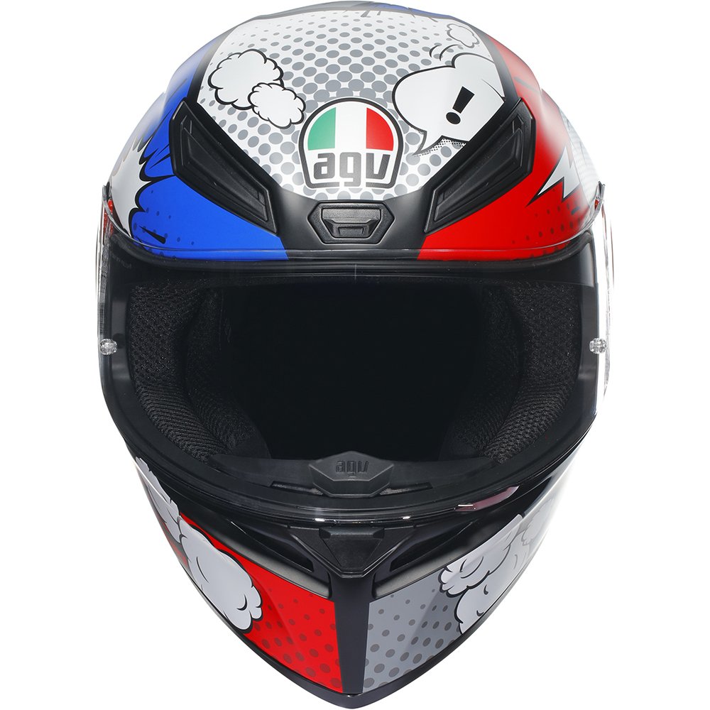 AGV - Casque K1 S Bang Gris / Bleu / Rouge / Vert