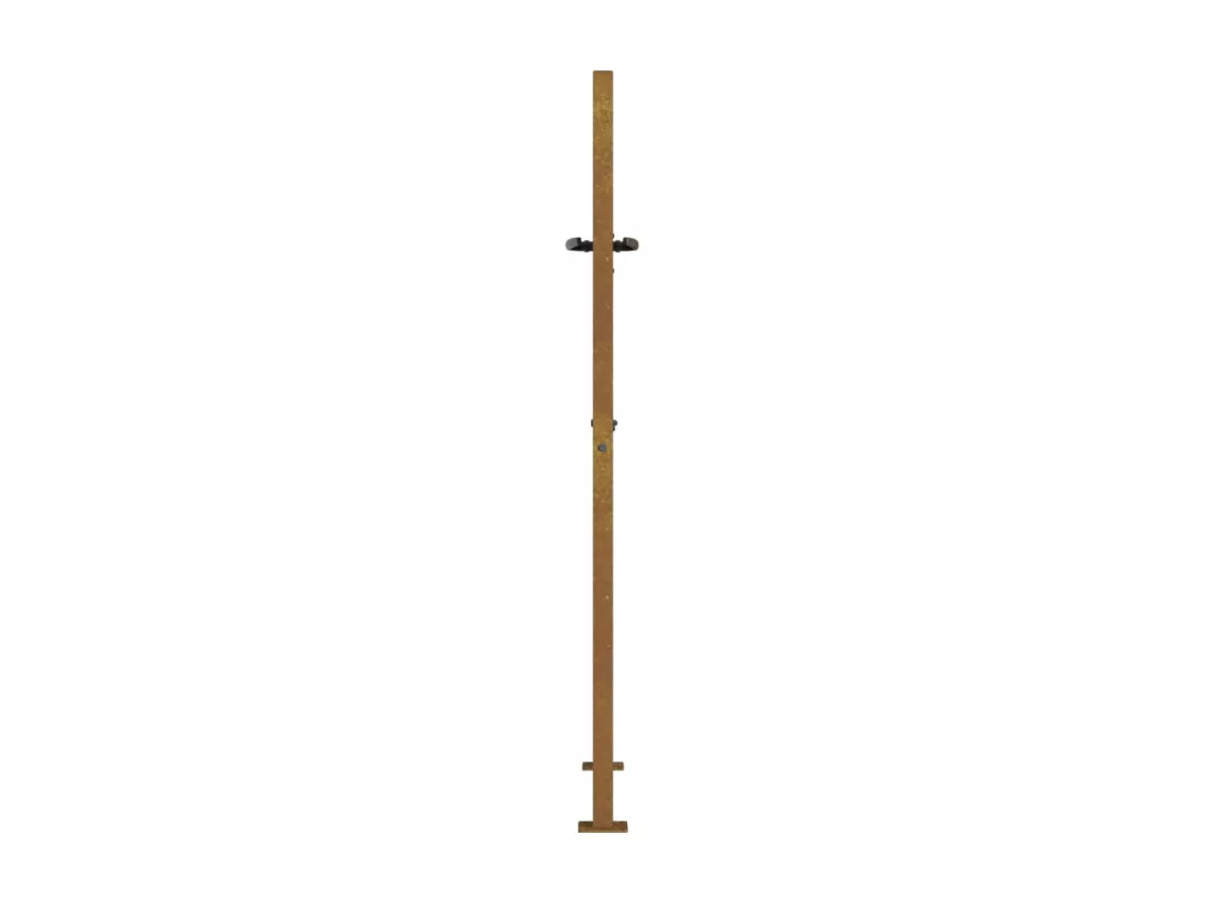 Portail de jardin 105x155 cm acier corten design de bambou