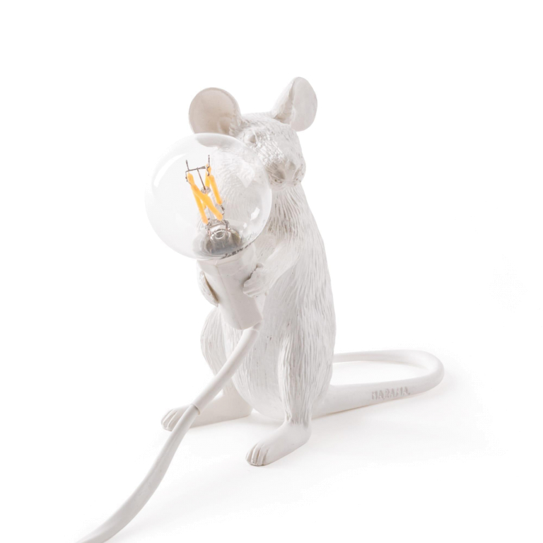 Seletti Mouse Sitting tafellamp USB wit