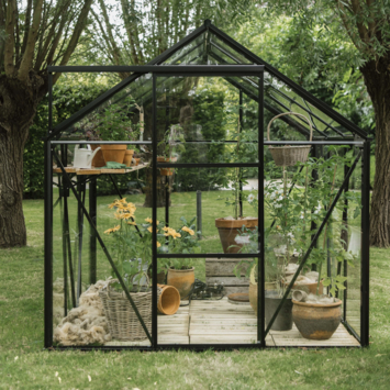 Royal Well Kate V kweekkas full option aluminium zwart 8,33 m²