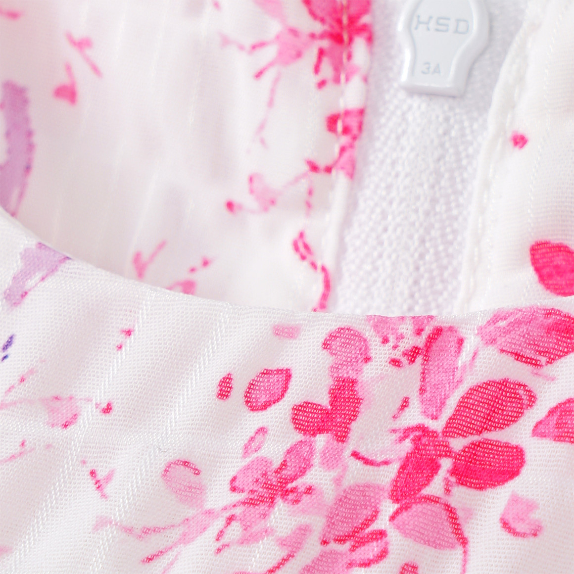 Topolino Festliches Mädchen Kleid mit Blumen-Muster pink / weiss