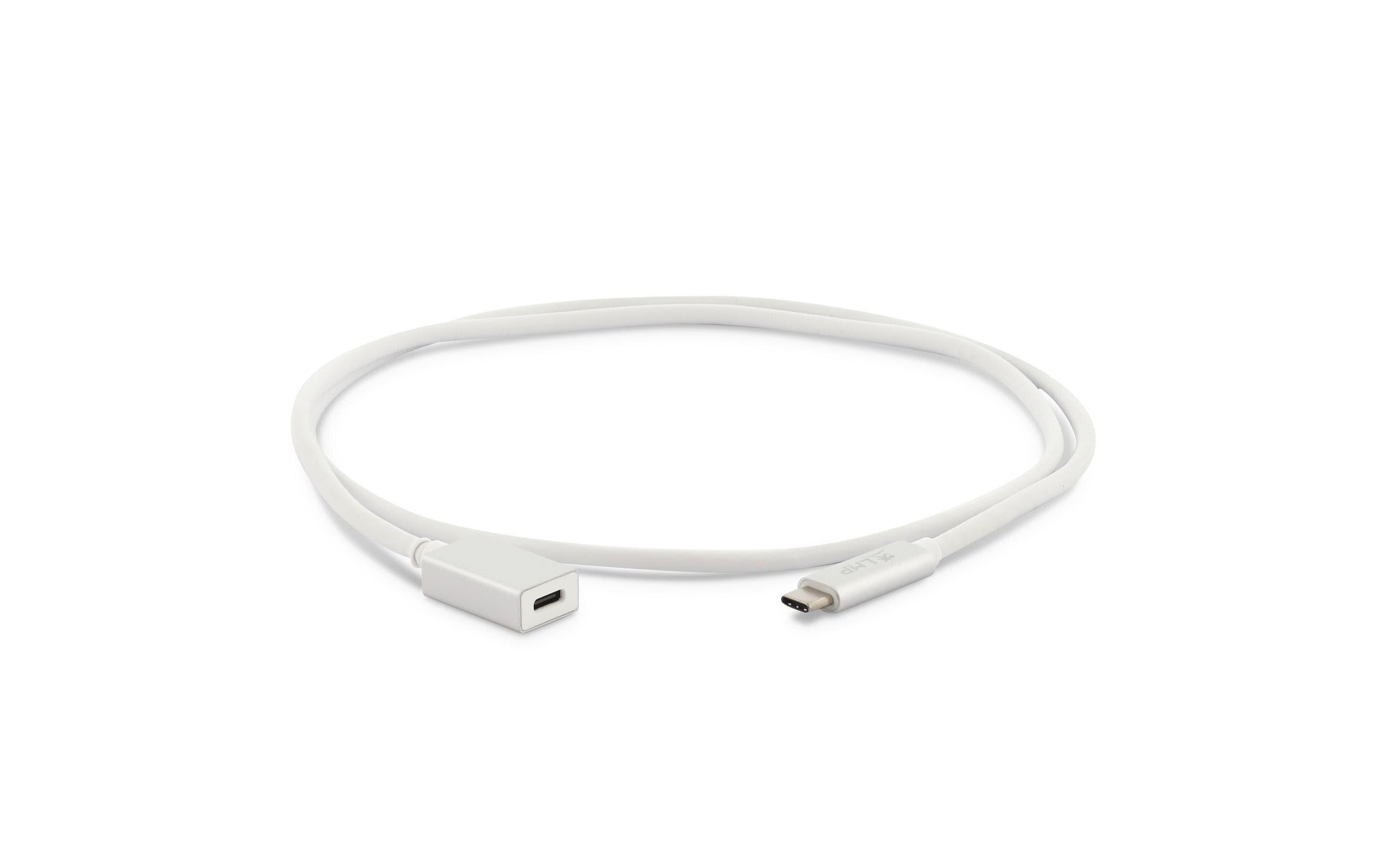 USB 3.1 Adapter USB C – USB C 1 m Verlängerung SilberUSB-Adapter