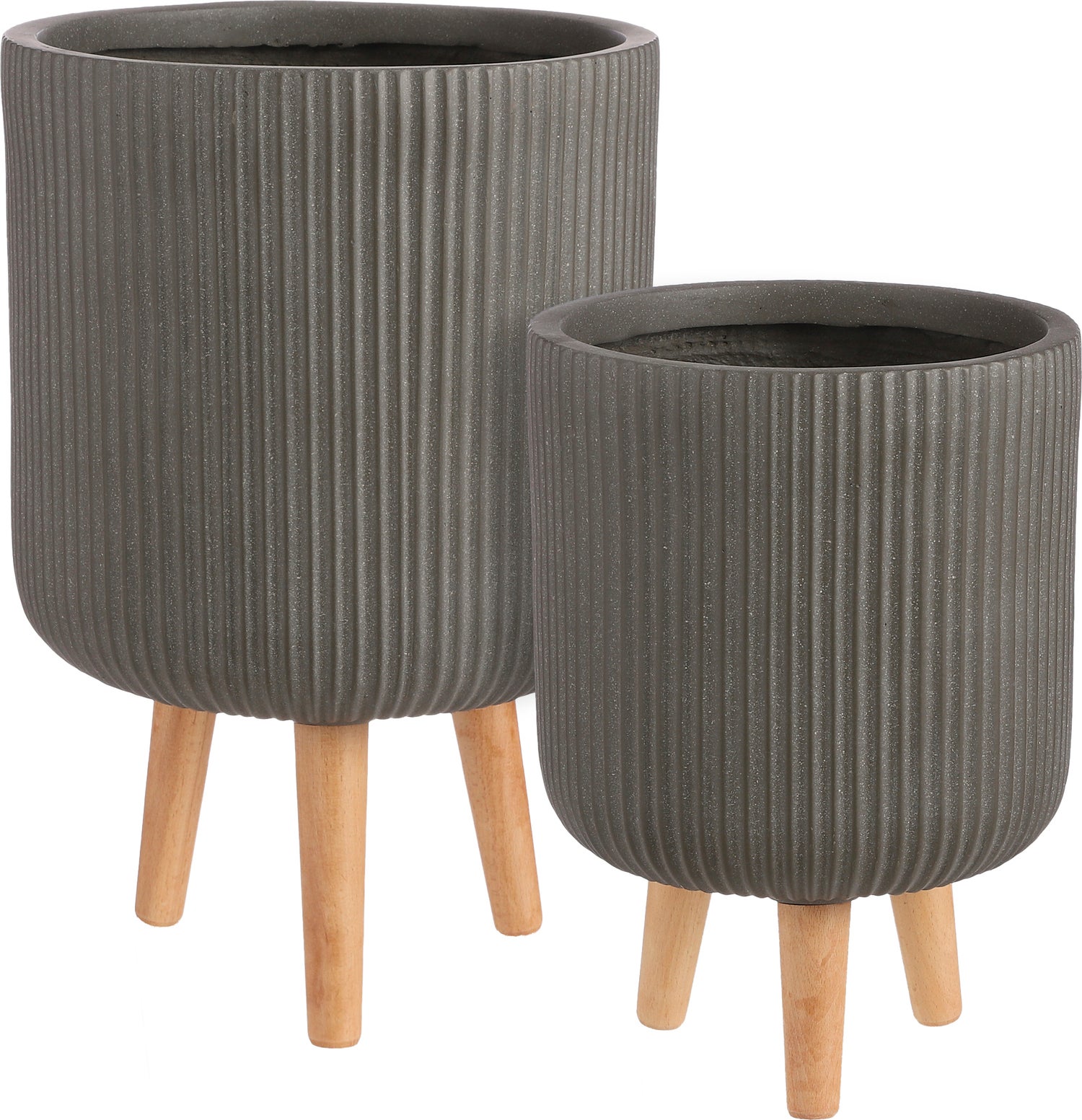 Mica Decorations bloempot op poten Nuovo bruin D 30,5 H 46 cm