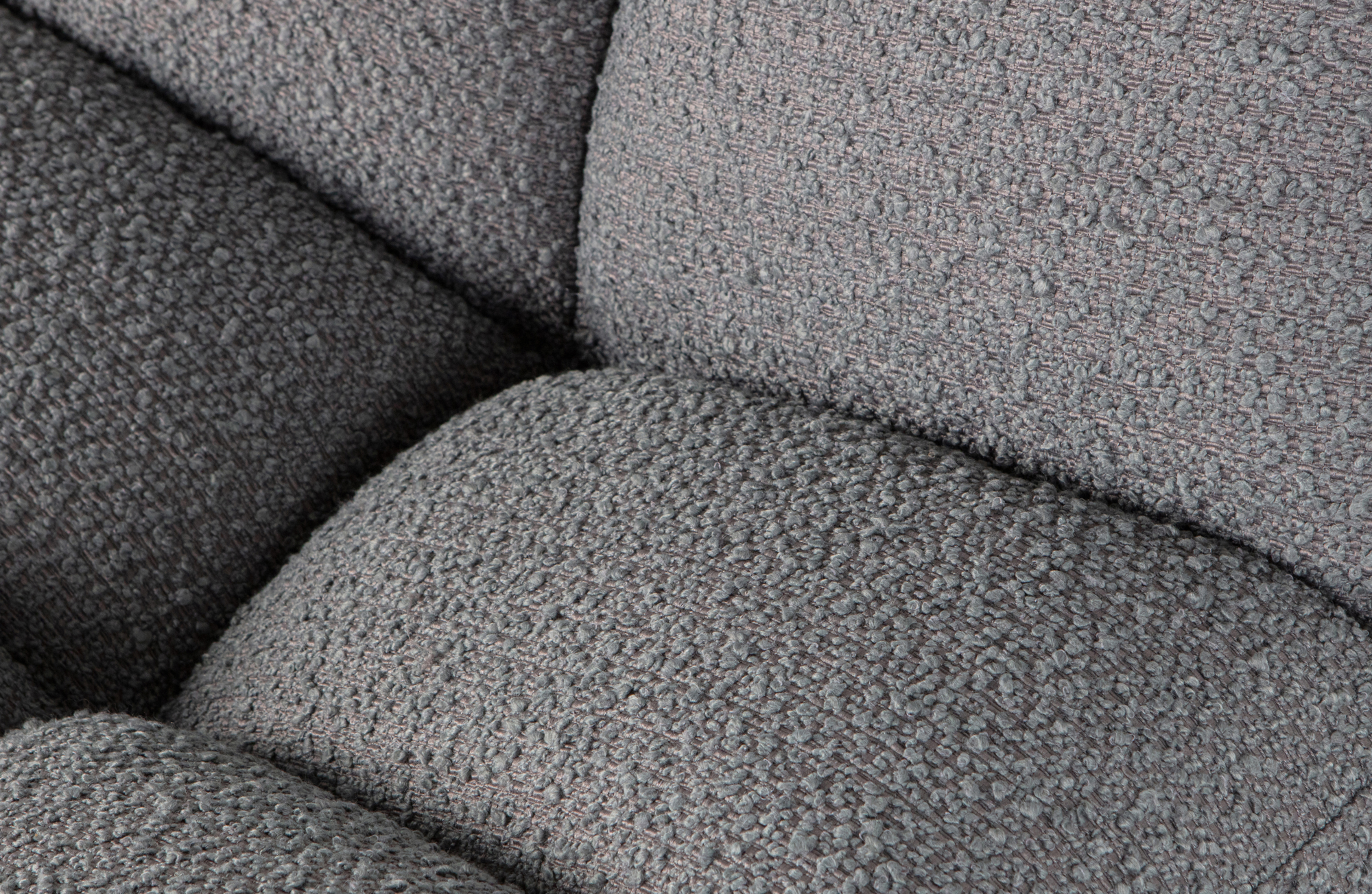 Draaifauteuil Vinny bouclé - Antraciet
