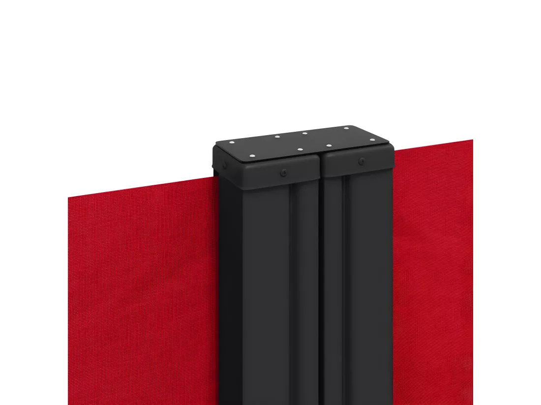Auvent latéral rétractable rouge 160x1000 cm