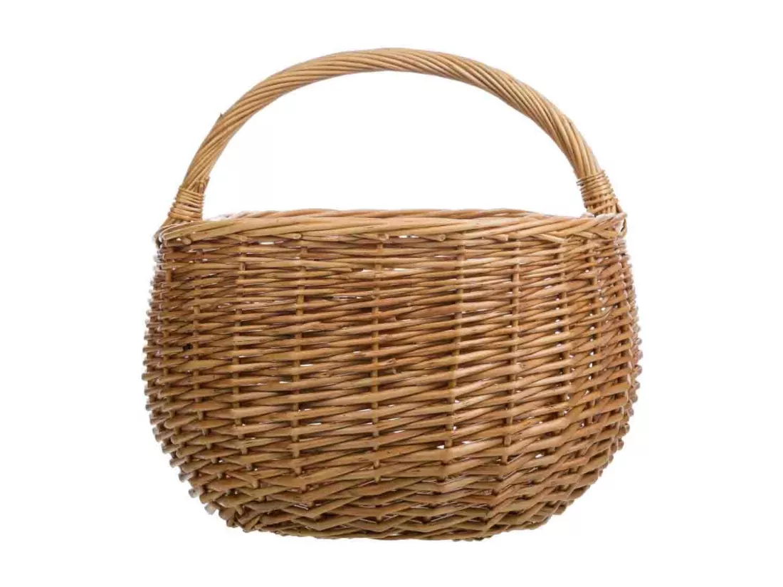 Panier en osier marron 43x33x20/32h
