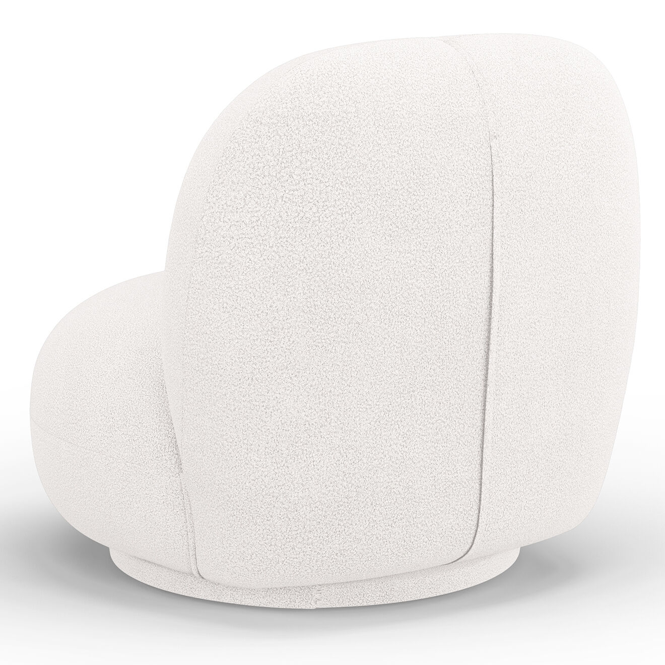 Micadoni Fauteuil Pivotant Chuck ivoire - 80x73x78 cm