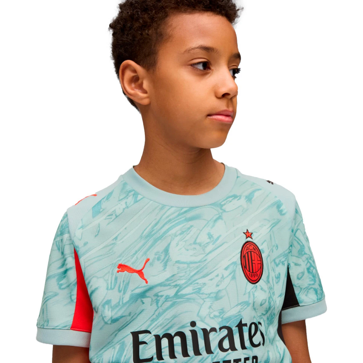 Camisola Puma AC Milan Primeiro Equipamento Guarda-redes 2025-2026 Criança