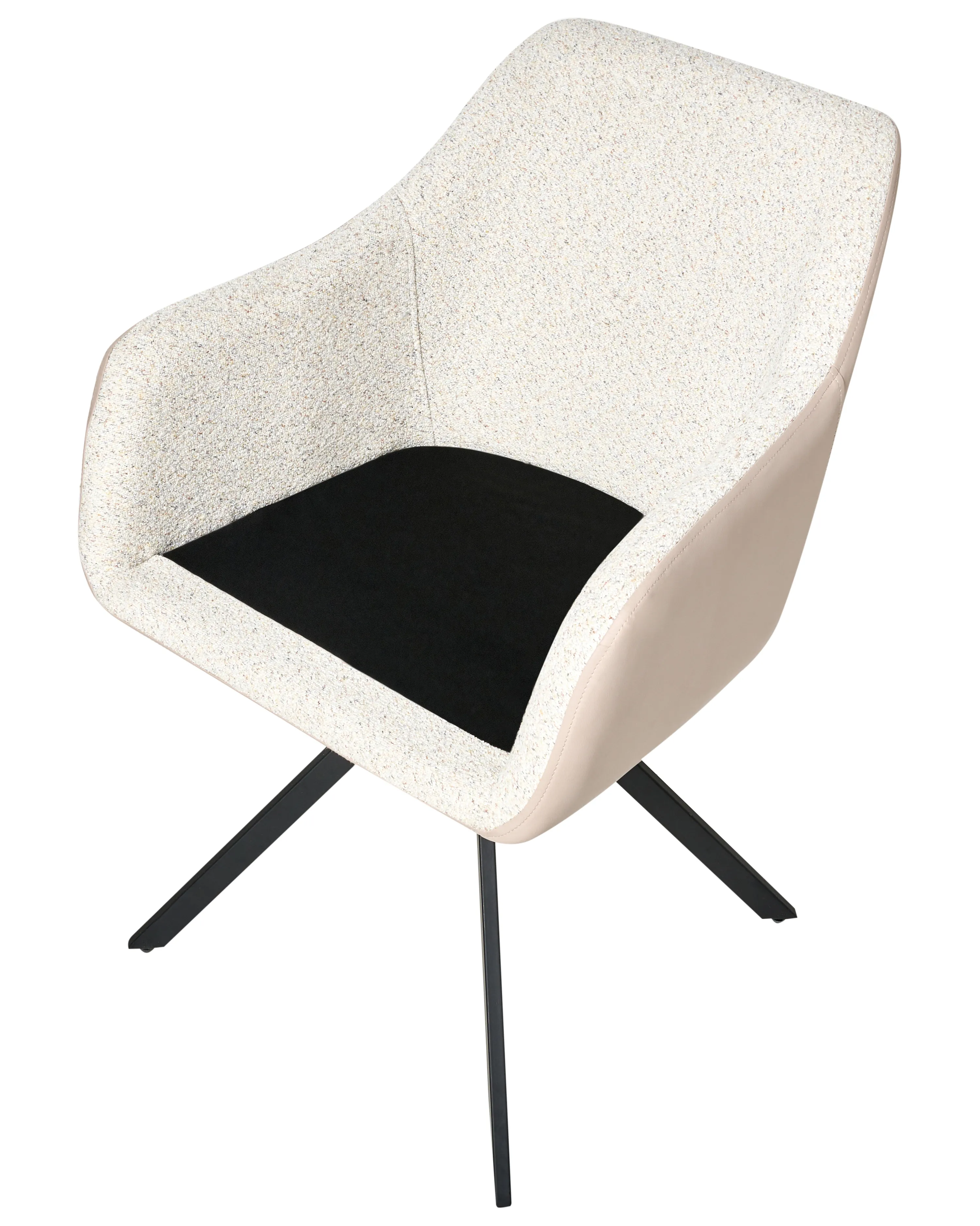 Set van 2 eetkamerstoelen LITHIA Bouclé Lichtbeige