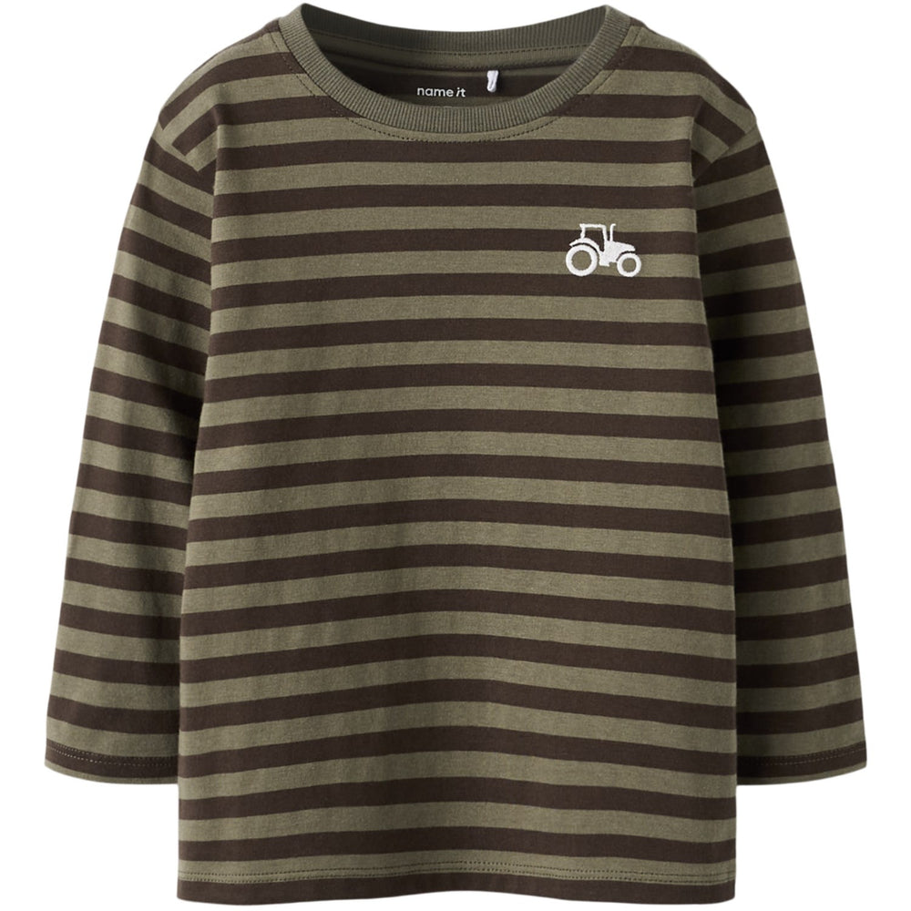 Køb Name It Dusty Olive Delicioso Nmmnelson Ls Nreg Top
