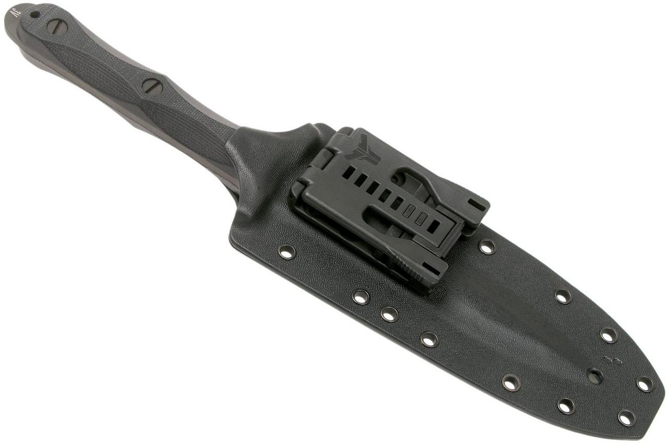 Rick Hinderer EK Dagger 3V DLC, Black Micarta commando dolkmes
