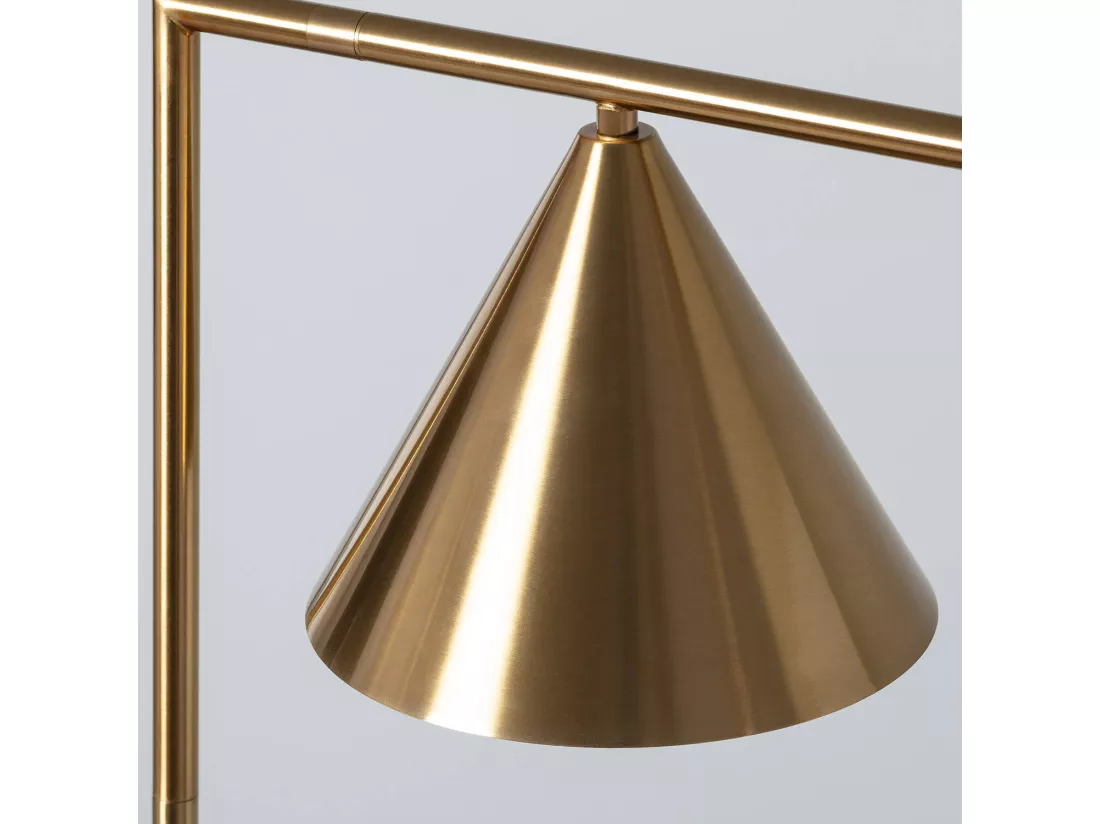 Lampadaire Marbre et Métal Tinos Doré