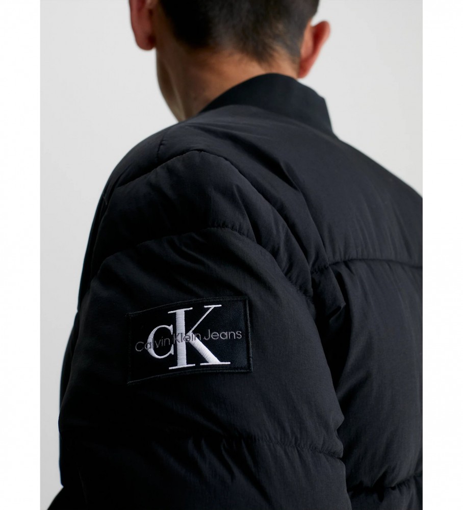 Jaqueta bomber acolchoada preta da Calvin Klein Jeans