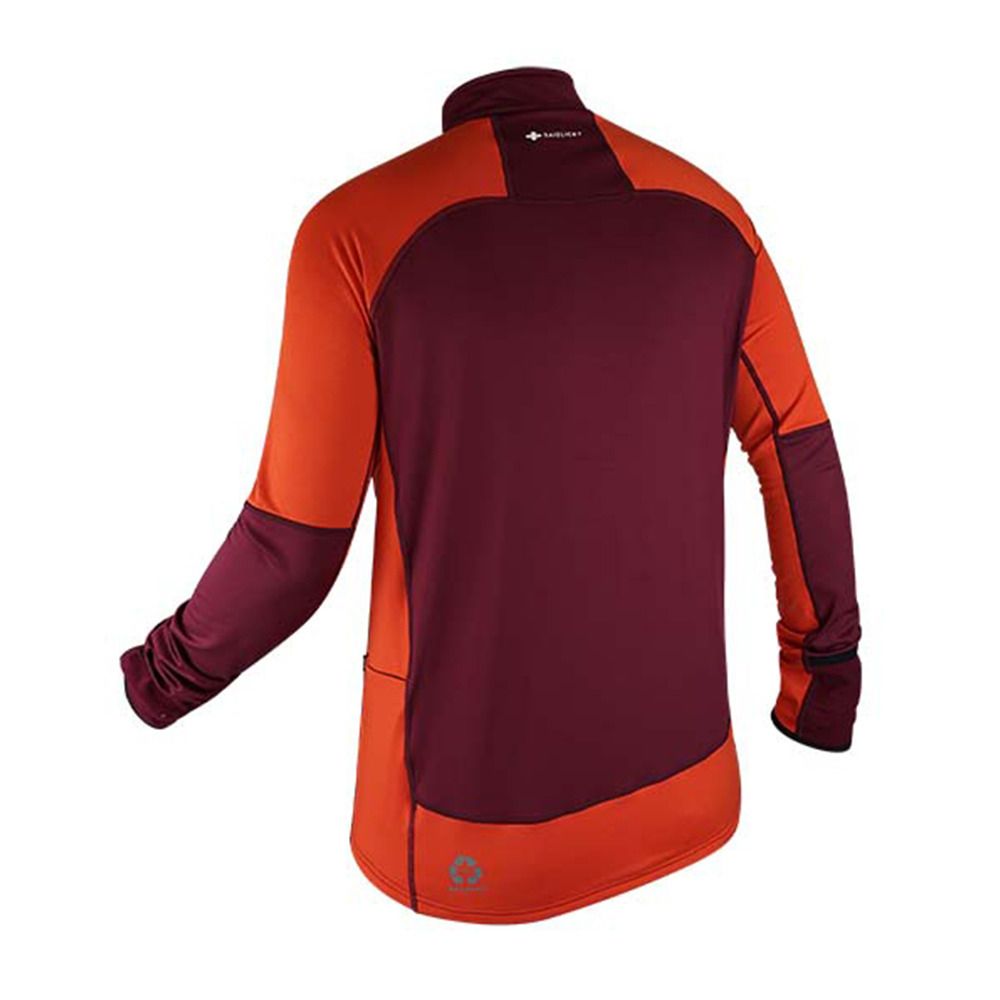 Raidlight WINTERTRAIL - Maillot Homme bordeaux/neo red