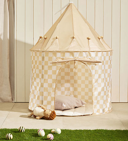 Kids Concept Spielzelt - 100x130 cm - Gelb Karos