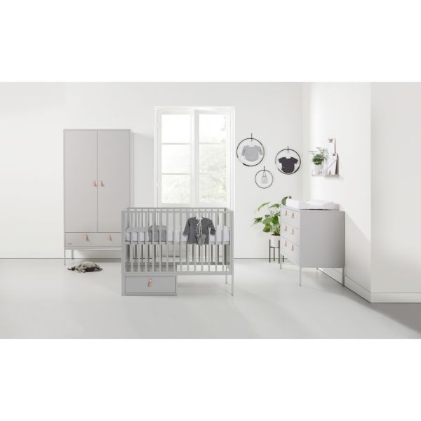 Kidsmill Amy Kledingkast 2-Deurs Grijs