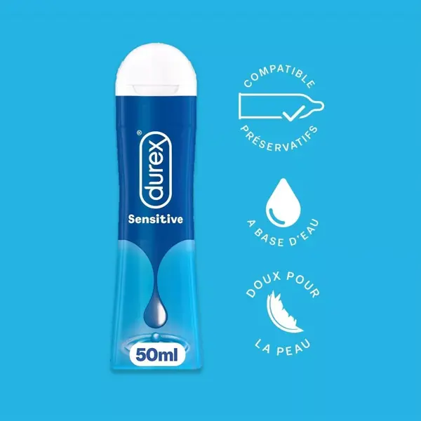 Kit Durex com 2 géis lubrificantes íntimos + 1 gel estimulante com aquecimento 100ml + 1 gel íntimo Sensitive 50ml